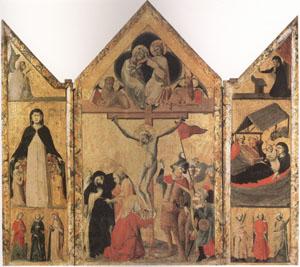 Shool of Bologna Triptych with the Crucifixion (mk05) Germany oil painting art